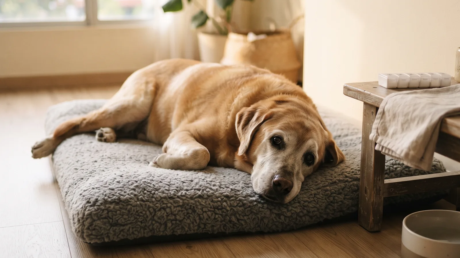 Senior dogs and medication: boarding with special needs